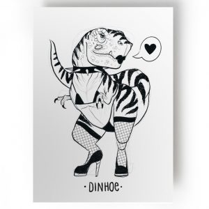 Postkarte mit Dinosaurier