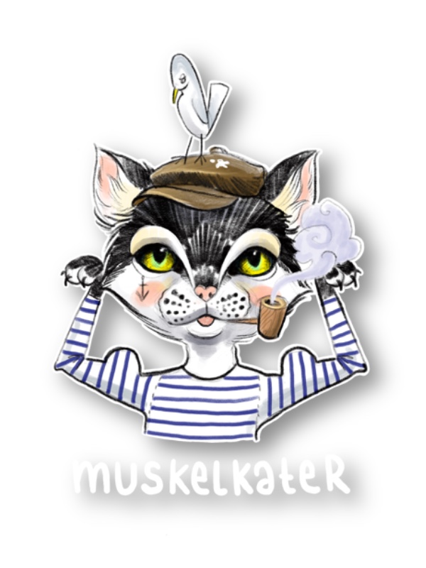 Postkarte mit Katze im Winter