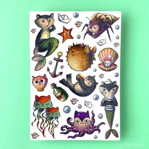 Aufkleber AK19 Meerkatzen