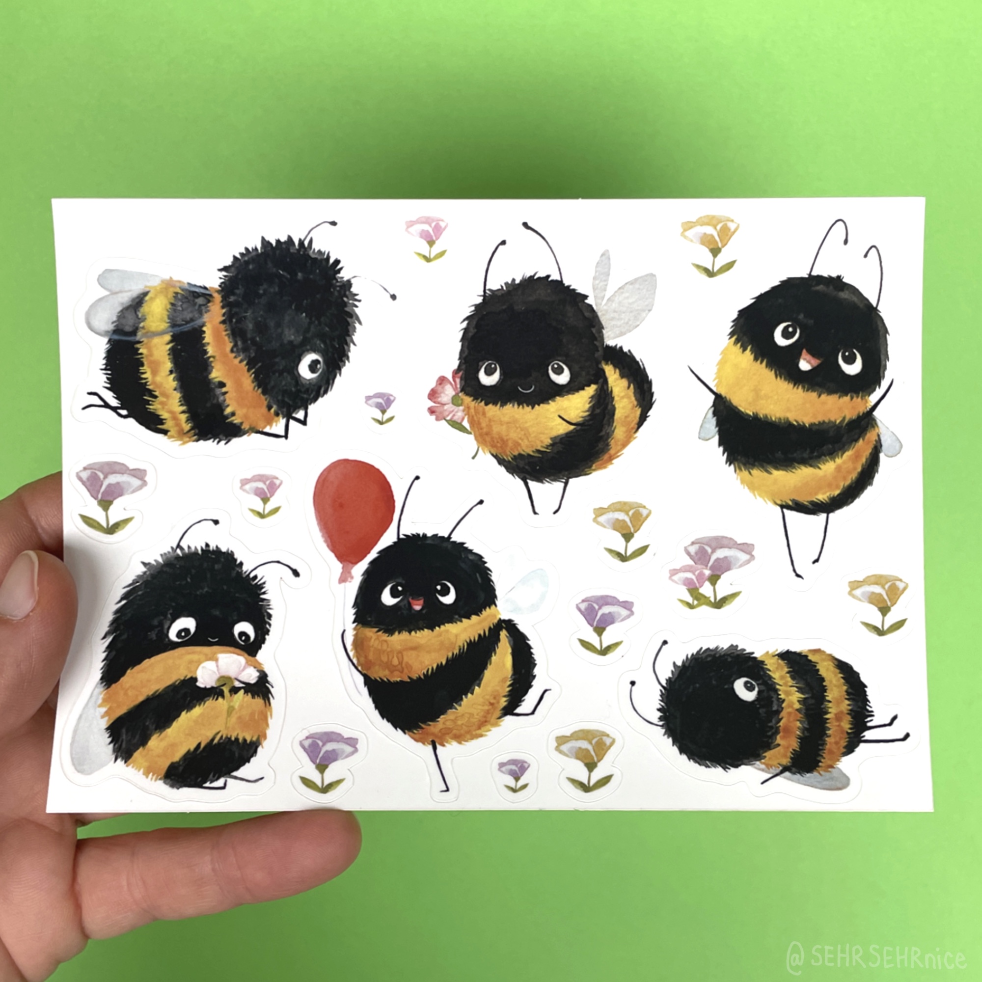 Hummel Aufkleber bogen